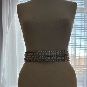 Elegant Silver Studded Malandrino Belt